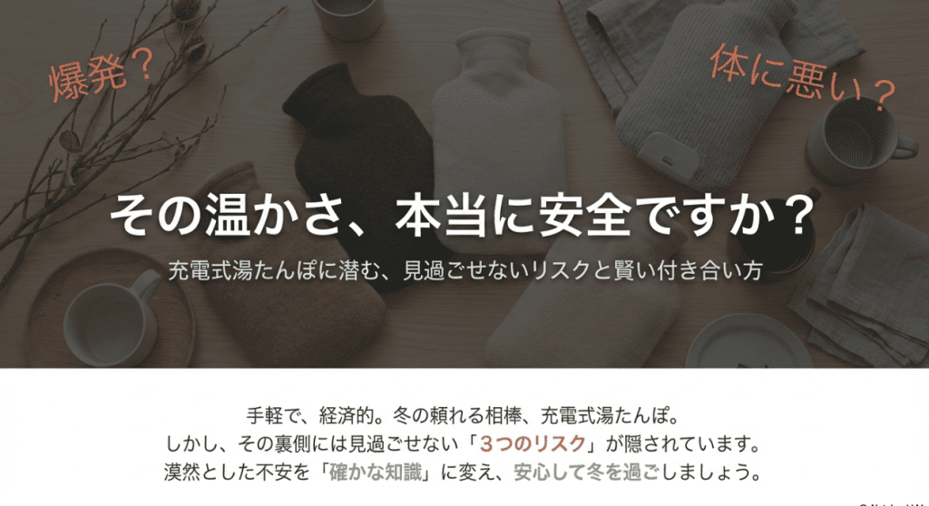 充電式・蓄熱式湯たんぽは体に悪い？