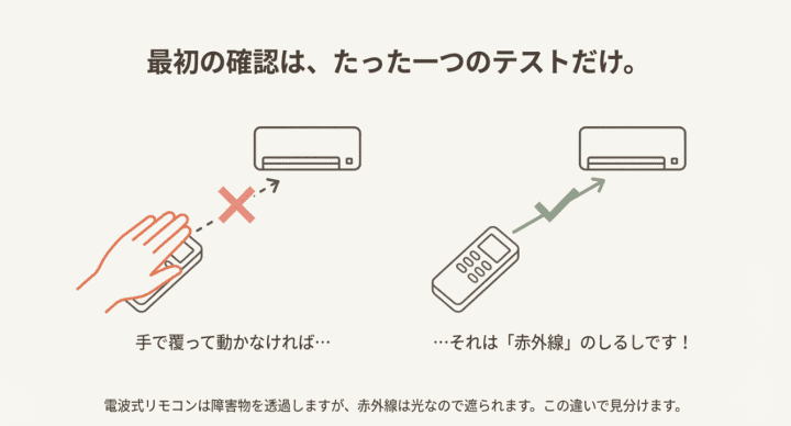 赤外線を見分ける方法