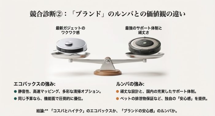 ルンバとエコバックス比較