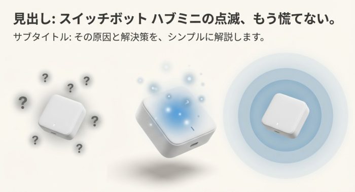 スイッチボットのハブミニが点滅する