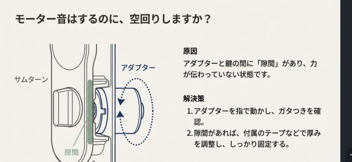 サムターンが空回りする
