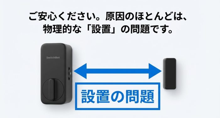 磁石とセンサーの位置