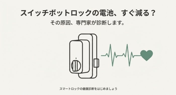 スイッチボットのロックの電池がすぐになくなる