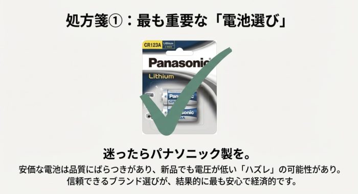 電池はパナソニック製