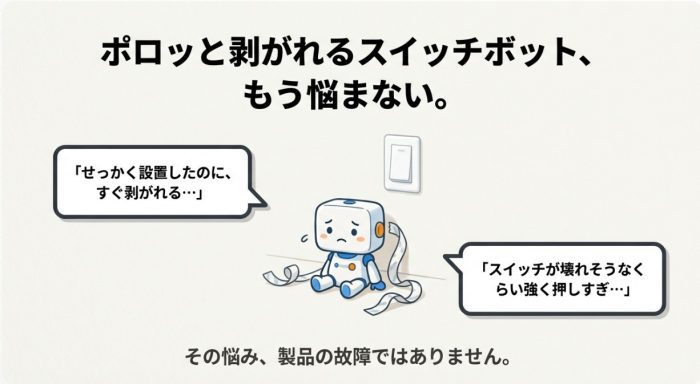 スイッチボットが押しすぎる