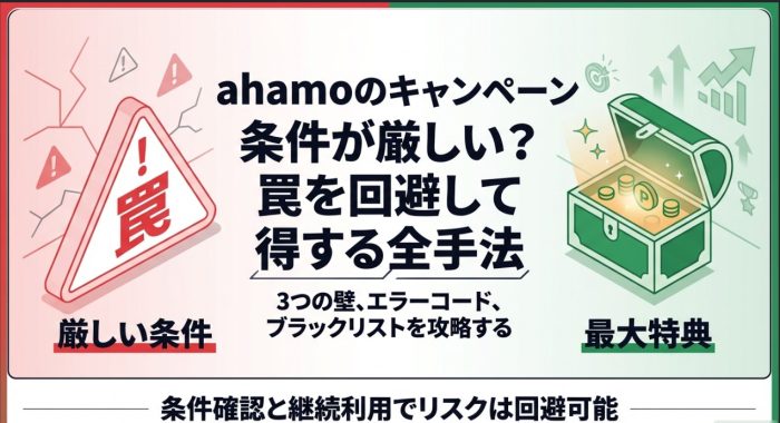 ahamoのキャンペーンの条件が厳しい
