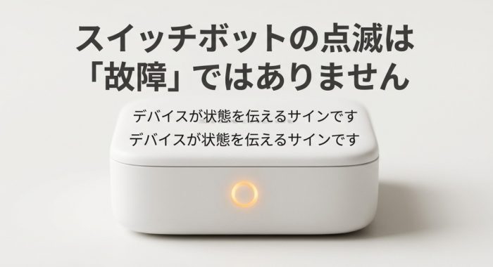 スイッチボットの点滅が止まらない