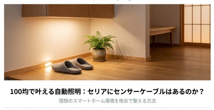 人感センサー付きのUSBケーブルはセリアにあるか。