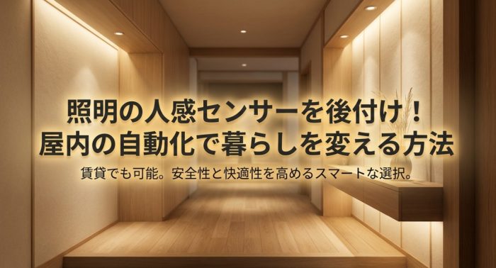 屋内に後付けできる人感センサー照明