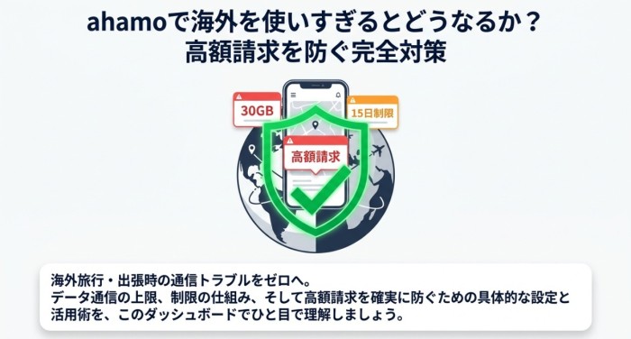 ahamoを海外で使いすぎると