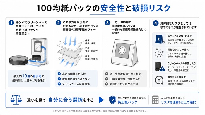 100均紙パックの安全性と破損リスク