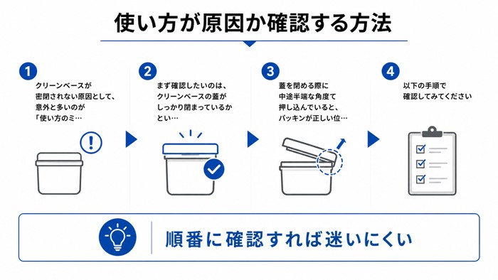 使い方が原因か確認する方法