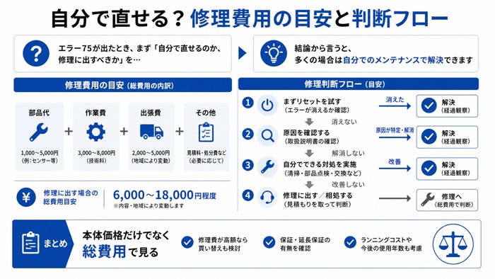 自分で直せる？修理費用の目安と判断フロー