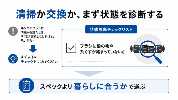 清掃か交換か、まず状態を診断する