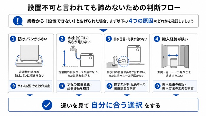 設置不可と言われても諦めないための判断フロー