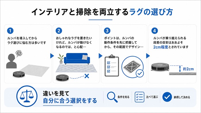 インテリアと掃除を両立するラグの選び方