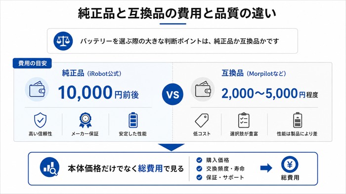 純正品と互換品の費用と品質の違い