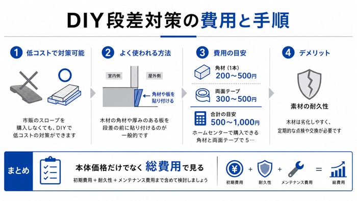 DIY段差対策の費用と手順