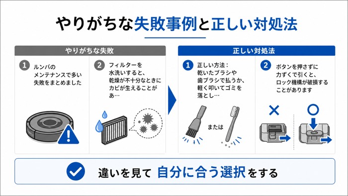 やりがちな失敗事例と正しい対処法