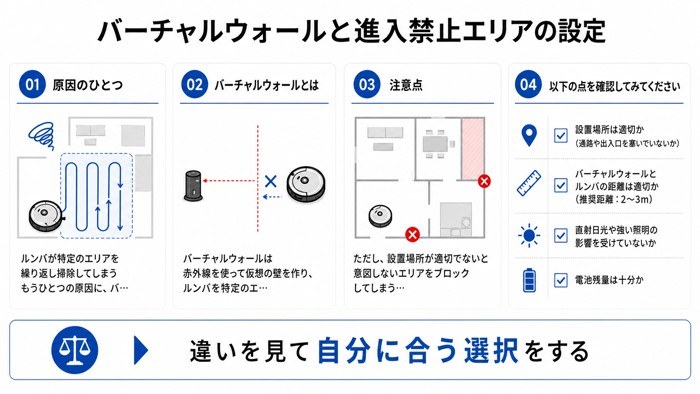 バーチャルウォールと進入禁止エリアの設定