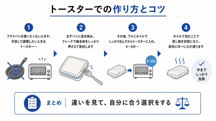 トースターでの作り方とコツ
